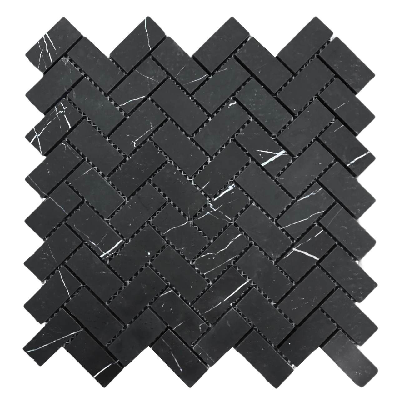 Black Nero Marquina Marble Mosaic Tile