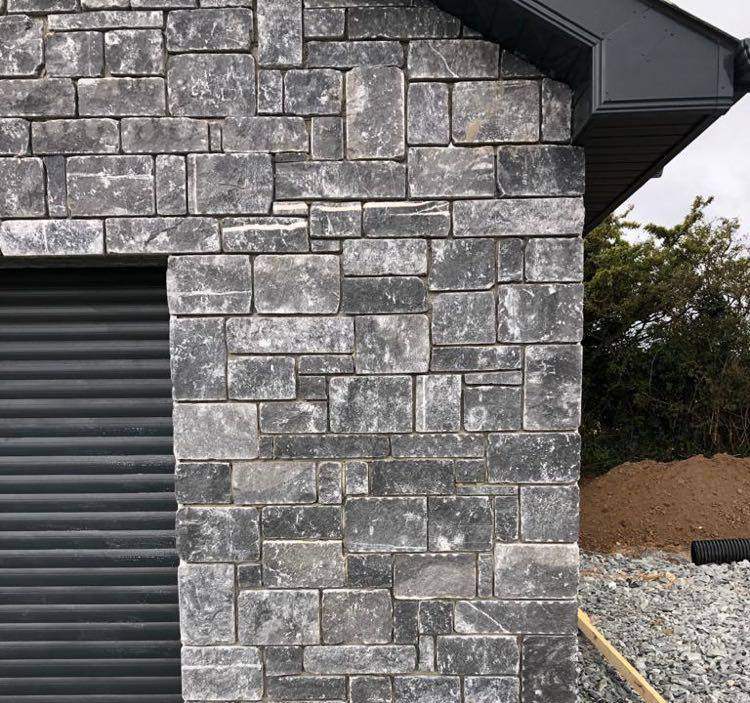 Scalia Gray Limestone Dry Stack Cladding