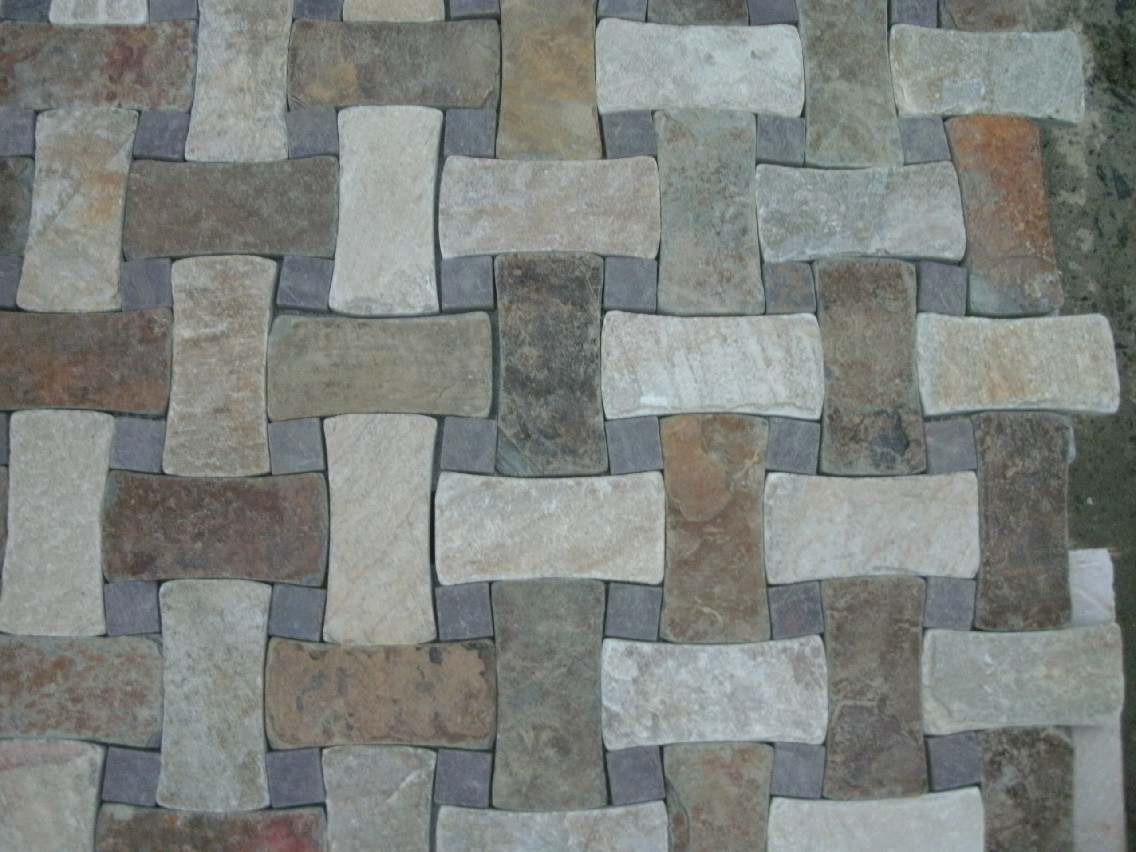 Tan Slate Mosaic Tile