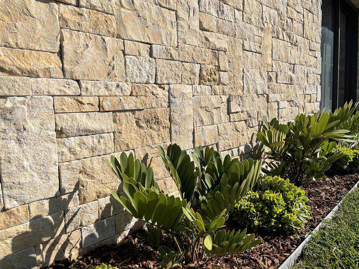 Yellow Limestone Dry Stack Cladding