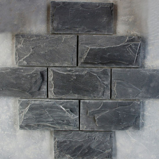 Black Slate Mushroom Cladding Stone