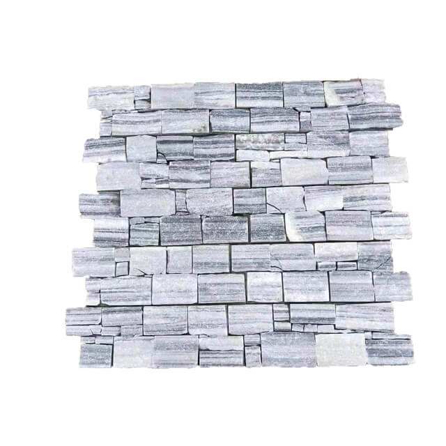 Cloudy Gray Quartzite Mesh Backed Stone