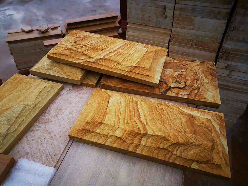 Gold Sandstone Mushroom Cladding Stone