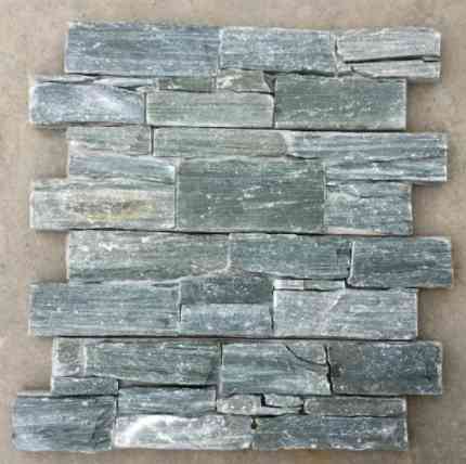 Green Quartzite Mesh Backed Stone