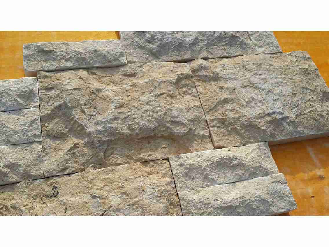 Light Yellow Limestone Mushroom Cladding Stone