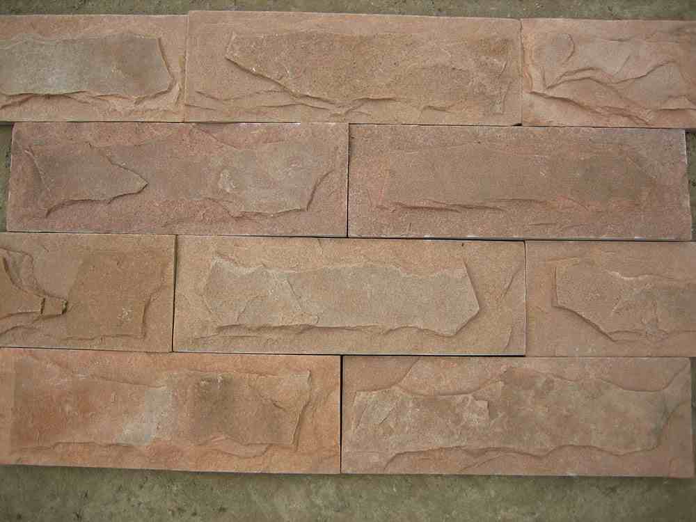 Pink Quartzite Mushroom Cladding Stone