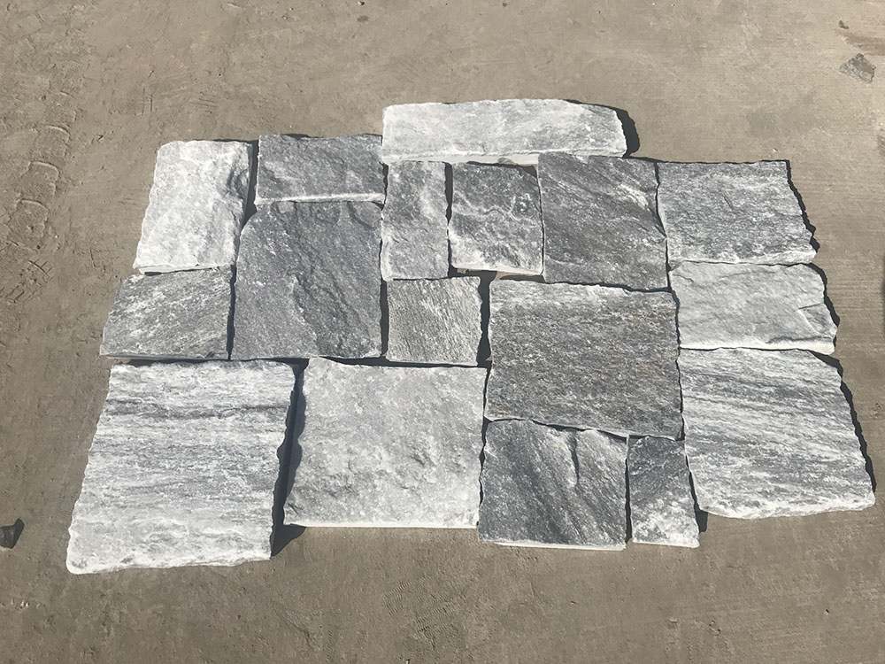 Cloudy Gray Marble Square Stone Veneer