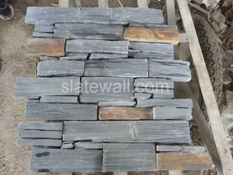 Black Slate Mix Rusty Slate Stack Stone